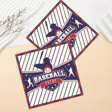 20 件/包棒球主题餐巾，适用于运动派对、派对用品、派对装饰品促销 - 彩色 - 查看 4