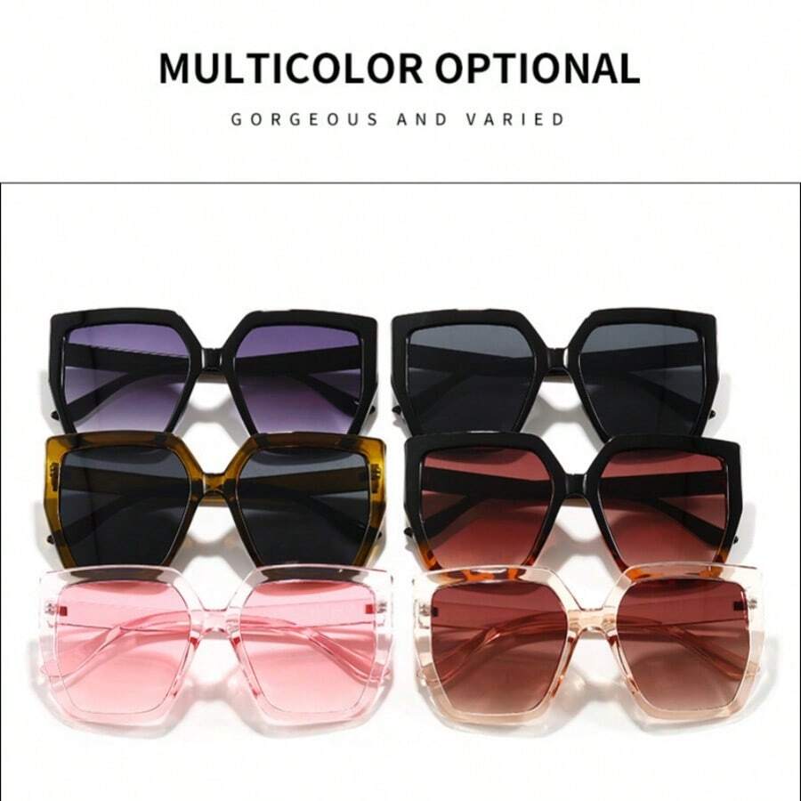 1 件女士黑色眼镜，时尚潮流 - 彩色 - 查看 1