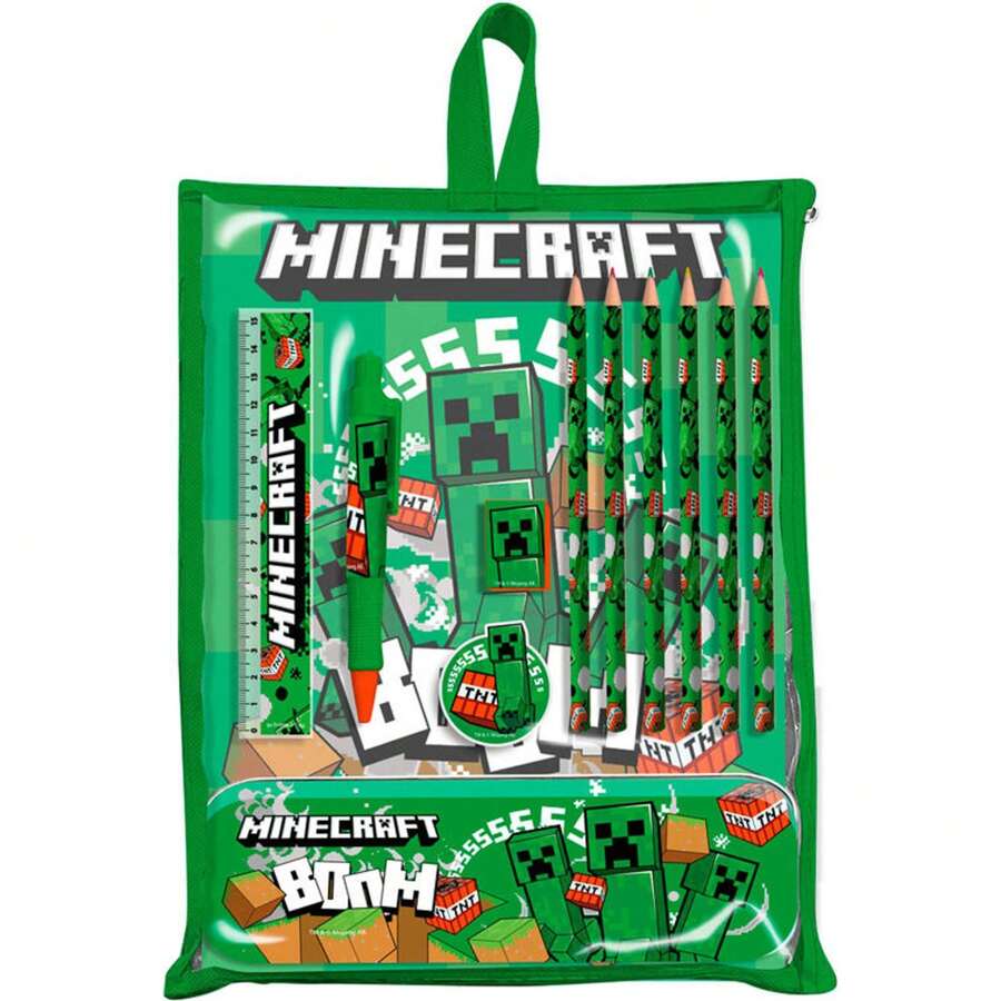 Minecraft Stationery Set Creative Stationery Set – Ideal For Students And Professionals, A Perfect Everyday Essential - Multicolor - View 1