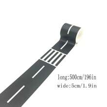 Cartoon Road Track Paper Tape, Road Track Stickers, Railway Highway Tape, Creative Traffic Tape, Traffic Car Game Stickers, Car Tape Track, Easy To Tear And Clean, Creative Toy Room Decor