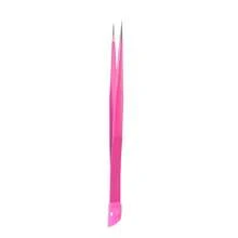 2-In-1 Multifunctional Design, High-Precision Stainless Steel Material, Double-Ended Fine-Tipped Tweezers With Silicone Grip For Precision Jewelry Crafting, Nail Art, False Lashes/Hair - Multicolor - View 8