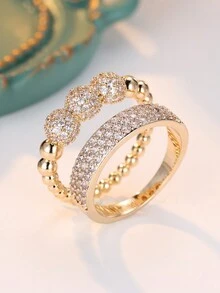 新款奢华情侣戒指，适合婚礼、派对、节日和日常佩戴，耐用闪亮的配饰，适合所有季节 - Man - 查看 4