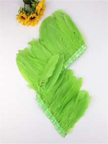 Decorații din pene de gâscă de 2 metri Franjuri pentru decorațiuni pentru petreceri de nuntă, pene de macrame, bricolaj, panglici colorate pentru artizanat - Multicolor - Vizualizare 16