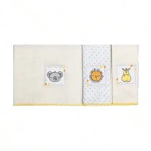 Karinho Baby Embroidered Bib Burp Cloth 40x40cm - 3 Units - 小夥伴們 - 查看 2
