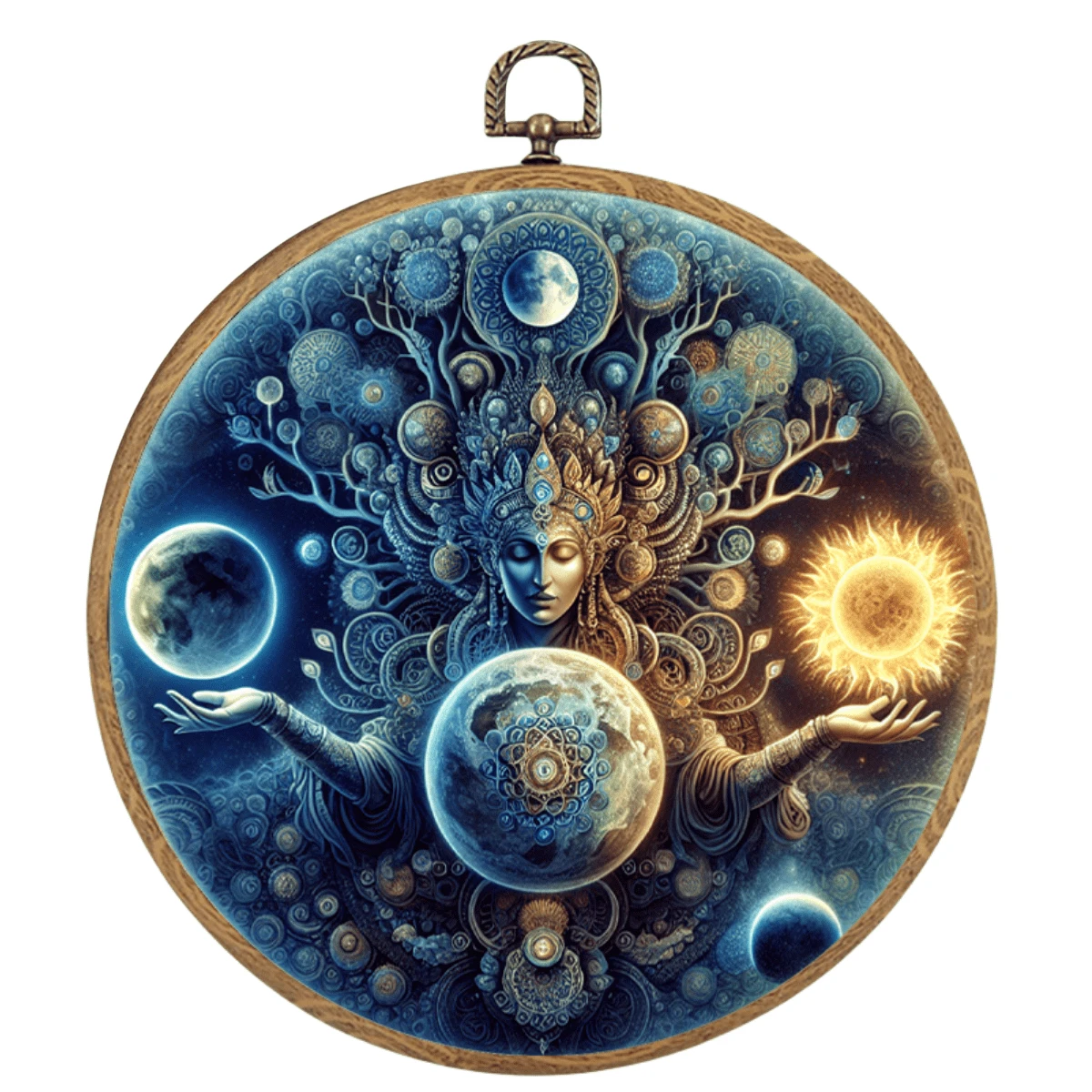 1 tấm vải canvas treo tường hiện đại in hình Nữ thần Gaia của Mẹ Trái Đất, nghệ thuật treo tường trang trí nhà sống động, thích hợp để trang trí trong nhà, không cần điện, thích hợp cho quán cà phê, vườn, sân, trang trại, quán bar, phòng - Quà tặng lý tưởng, 10*10in