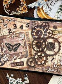 20Pcs/24pcs/Bag Sticker Pack, Romantic Corner Series, Retro Gorgeous Delicate Imitation Three-Dimensional Flower Theme Corner Sticker, Scrapbook Supplies, Decorative Notebook Photo Frame Mobile Phone Case Water Cup Garbage Magazine Stationery Box DIY Personalized Collage,Back To School , School Supplies - Multicolor - View 8