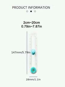 1 pieza Cuchillo de corte redondo ajustable 360°, Cortador circular DIY, Cortador para scrapbooking, Cortador de papel y tarjetas redondas para scrapbooking, Vuelta al colegio, Artículos de papelería - Blanco - Ver 12