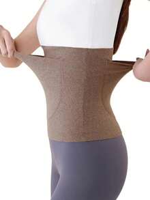 1 件前后口袋腰部修剪带 - 紧身，高弹力腰部训练带，适合女士，带口袋，保持腹部温暖