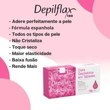 Depilflax Depilatory Wax Hot Bar Tablets 1kg + Strawberry Wax Free - 粉紅色+禮物 - 查看 3