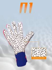 1 Pair Goalkeeper Football/Soccer Gloves, Non-Slip Training Wear-Resistant Finger Protection Gear