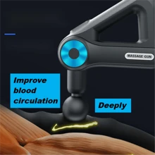 Súng massage tam giác rung mạnh 9 cấp số 9 đầu massage Súng điện cầm tay Fascia Súng massage mô sâu chế độ chờ lâu - màu đen - Xem 8