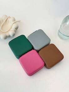 1 件迷你纯色 PU 皮革拉链方形珠宝收纳盒珠宝盒展示旅行珠宝拉链盒耳环项链戒指便携式珠宝盒皮革收纳珠宝盒，旅行珠宝盒 适合生日、情人节、婚礼礼物 适合女性/学生 适合旅行/度假/日常使用 - 2230-2 - 查看 11