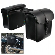 Motorcycle Riding Travel Tank Bag Motorcycle Storage Tool Bag Side Luggage Saddle Bag PU Leather Motor Tail Luggage Suitcase - Black - View 5