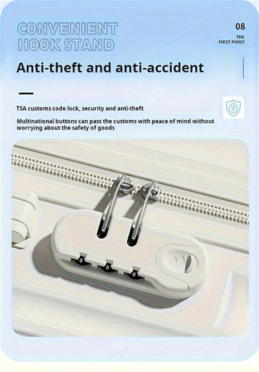 2 Pcs, 20 Inch Hardside Luggage Carry On Luggage With Cup Phone Charger