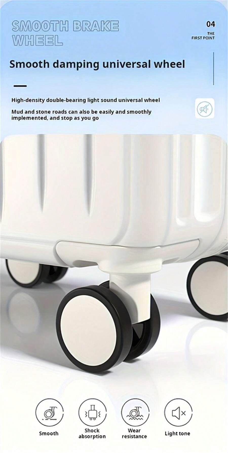 2 Pcs, 20 Inch Hardside Luggage Carry On Luggage With Cup Phone Charger