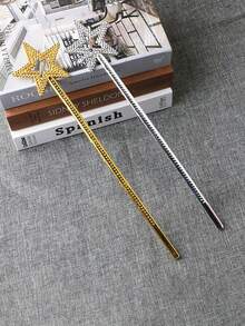 1pc-2pcs-6pcs Hình Ngôi Sao ABS (Nhựa ABS) Ngôi Sao Năm Cánh Đũa Phép Thiên Thần Ngôi Sao Đũa Phép Tiên Nữ Trái Tim Đôi Đũa Phép Thuật Đạo Cụ Biểu Diễn Sân Khấu, Nhiều Mùa - Nhiều màu - Xem 1