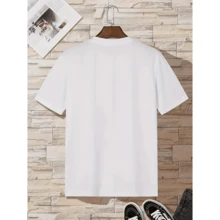 Basketball Bear Basic T-Shirt (FRONT) Streetwear Men Women Unisex Reinforced Stitching Slim T-SHIRT Cotton - 白色 - 查看 2