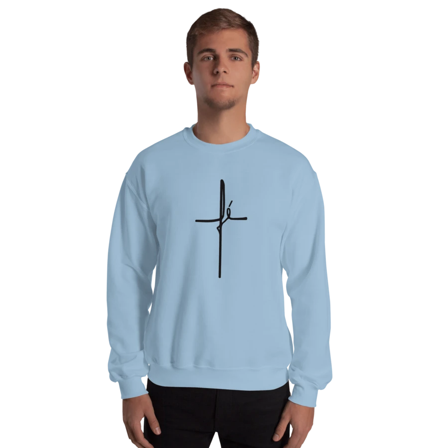 Faith Flannel Sweatshirt Top Of Excellent Quality, Super Comfortable, Without Hood - 淺藍色 - View 1