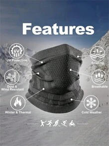 1 pièce Équipement de protection hivernal Couvre-chef pour hommes et femmes, coupe-vent, absorbant la transpiration, séchage rapide, équipement de sport extérieur, masque de cyclisme et de protection solaire