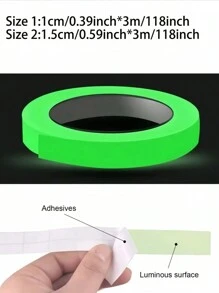 夜光胶带，适用于 DIY，楼梯安全警示反光胶带，绿色夜光防撞胶带，适用于舞台、家居、办公室和公共区域 - 綠色 - 查看 9
