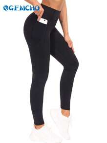 GEMCHO Gym Leggings Soft High Stretch Tummy Control Yoga Leggings