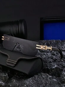 Kính thời trang giản dị cổ điển không gọng phong cách mới dành cho nam, Gương một mảnh thời trang đường phố, Thích hợp để đeo hàng ngày, Bán buôn xuyên biên giới - Nhiều màu - Xem 1