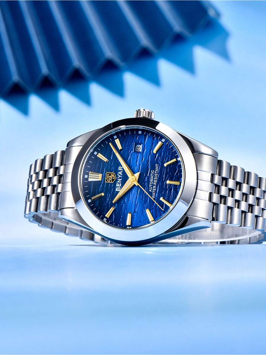 BENYAR BENYAR 2024 New Mechanical Watch Men 40MM Stainless Steel Simple