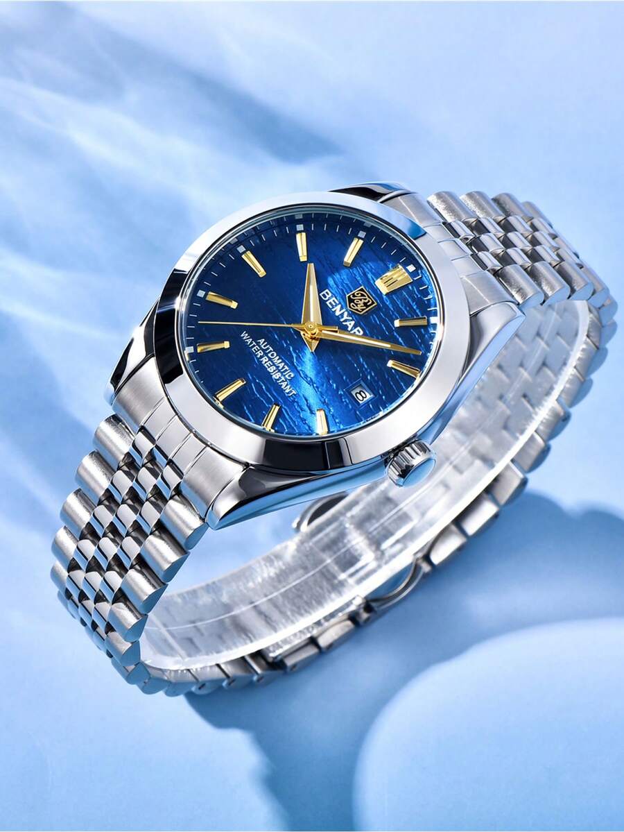 BENYAR BENYAR 2024 New Mechanical Watch Men 40MM Stainless Steel Simple