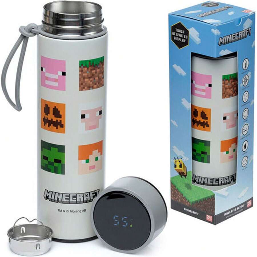 Minecraft Stainless Steel Thermos Bottle Minecraft Thermometer 450Ml