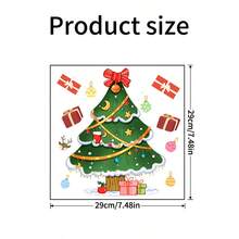 1 件卡通圣诞树、雪人、圣诞老人和雪花图案自粘式圣诞马桶座贴纸、浴室装饰 - 衛浴貼畫 - 查看 13