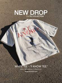 Playera I KNOW- [T R A V] TEE Y2K Graphic Design - Blanco - Ver 1