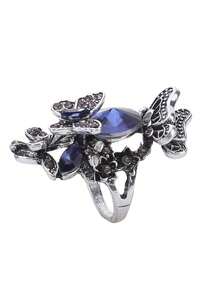 2 chiếc nhẫn xếp chồng tinh tế - Bộ cô dâu đính đá Zirconia màu nước khảm, tùy chọn màu tím/xanh lam, hoàn hảo cho trang phục hàng ngày và trang trí Halloween, phụ kiện thanh lịch cho phụ nữ - Nhiều màu - Xem 9