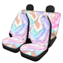 Car Seat Cover For Women,Universal Aut Seats Cover Fit Most Car Marbling Pattern - Purple Scales - View 3