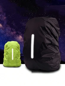 防水背包雨罩、反光雨罩、户外运动背包雨罩、反光防水罩、户外夜间反光罩、自行车可折叠防尘罩袋、露营和徒步旅行配件反光、防尘、防盗、透气、紧凑，适合骑自行车、徒步旅行、露营、旅行和户外活动 - 圣诞节、万圣节、母亲节、新年和感恩节的完美礼物 - 彩色 - 查看 3