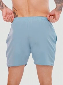 KIT 3 Men's Basic Resin Shorts With Pockets Training Gym Running