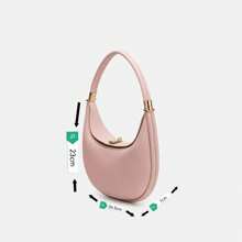 Túi xách Song Medium Moon Bend, Dòng sản phẩm Pine Moon, Túi hình lưỡi liềm Niche Design, Túi xách đi làm, Túi đeo vai, Túi đeo nách - Hồng - Xem 2