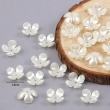 50 件 ABS 花朵仿珍珠材料散珠帽适用于 DIY 手链项链珠宝制作用品配件 - 花托 - 查看 12