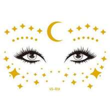 Hình xăm tạm thời bằng kim loại, hình ngôi sao lấp lánh không thấm nước và họa tiết bướm cho tiệc tùng, biểu diễn trên sân khấu, tàn nhang - Nhiều màu - Xem 17