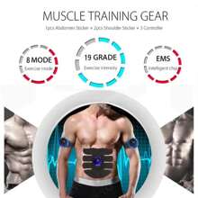 Máy kích thích cơ EMS sạc USB, liệu pháp massage điện, máy massage toàn thân kỹ thuật số, thích hợp cho tập thể dục. - màu đen - Xem 4