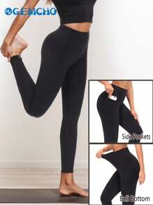 GEMCHO Gym Leggings Soft High Stretch Tummy Control Yoga Leggings