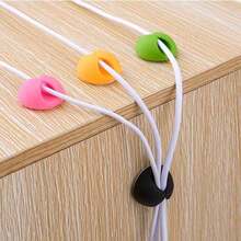 1 bộ sắp xếp quản lý cáp để bàn, dành cho cáp sạc, dây điện thoại, dây tai nghe, giá đỡ dây treo tường/đầu giường - Nhiều màu - Xem 5