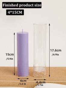 Classic European Cylinder Candle Mold Flat Top Column Pillar Mold DIY Cylindrical Plastic Acrylic Mould Scented Candle Making For Wedding Xmas Home Decoration Craft Gift - Multicolor - View 21