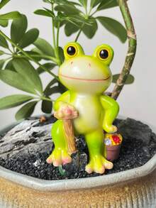 1 chậu cây cảnh mini hình chú ếch xanh dễ thương, đồ trang trí bể cá để bàn, đồ trang trí sân vườn, đồ trang trí để bàn, đồ trang trí Giáng sinh - Nhiều màu - Xem 9