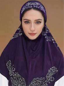 1 Stück Damen Abaya Zubehör innere Kappe Unterkopftuch Hijab Kappe Turban Hut Amira Hijab modischer einfarbiger Kinn Elastik Kopfbedeckung & Halstuch