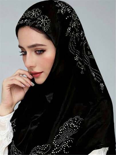 1 件装 女士 Abaya 配饰 内帽 头巾 头巾帽 Amira Hijab 时尚纯色 下巴 弹性头帽和围巾