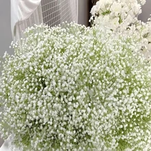 180pcs/160pcs/10pcs/20pcs/36pcs/60pcs/80pcs/120pcs Artificial Baby's Breath Flower Bouquet - Plastic Baby's Breath Flower Bouquet With Stems - Fake Baby's Breath Flower Arrangement And Bouquet DIY - Artificial Gypsophila For Wedding, Engagement, Christmas, Halloween