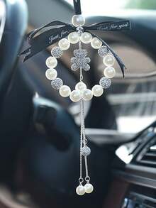 1 件可爱创意悬挂饰品汽车内饰后视镜配件 - 銀色 - 查看 10