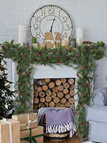 1 peça de 170 cm com 60 garfos de galhos de pinheiro Norfolk em rattan para decoração de Ano Novo, árvores de Natal, decoração de Ação de Graças, estilo inverno, resistente ao desbotamento - Ideal para decoração de casa, vasos, casamentos, festas, salas de estar, adereços para fotos, festas de aniversário, bolos e fotos. Ótima opção de presente para aniversários e Natal. Decoração de ambientes natalinos. Presentes de Natal para casa.