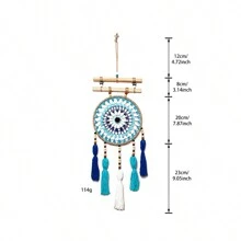 1 Hand-Crocheted Multi-Color Hanging Ornaments Wooden Beads Knitted Tassel String Dream Catcher Home Wall Decoration Wall Hanging Wall Decoration, Home Decor, Room Decor, Wall Decor