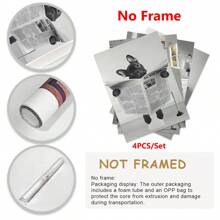 4 bức tranh về chó, tranh in và vải canvas về bò Glen, chú bò Glen vui nhộn ngồi trên tường phòng tắm đọc báo, tranh tường dành cho người yêu chó, trang trí phòng khách, áp phích treo tường trang trí phòng, trang trí phòng ngủ, vải canvas (có khung) - Nhiều màu - Xem 6